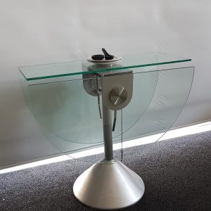 Mesa comedor tapa cristal plegable