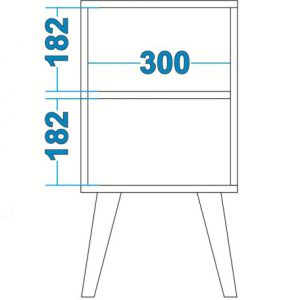 Mesa de luz economica base en pino